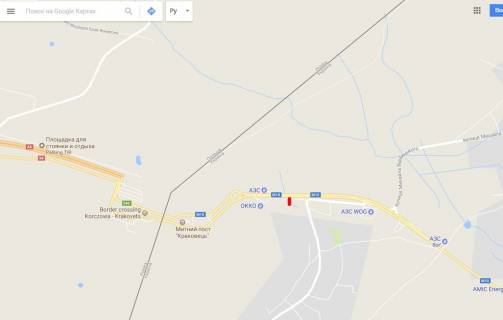 Billboard B in Glinitsi, 6х3  Krakivec' k1, kordon (livoruc) viizd z kraini scheme