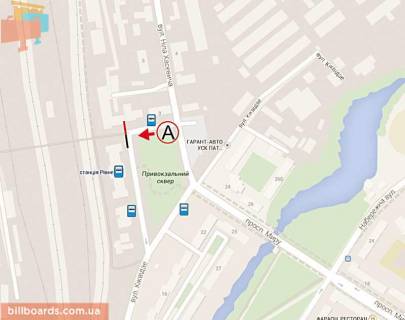 Billboard A in Rivne, 6х3  Privokzal'na (pravij) scheme