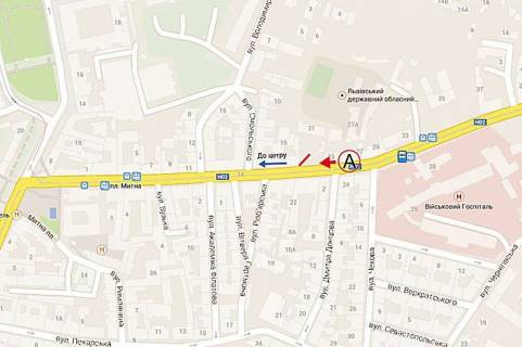 Scrolller, Scroll A in Lviv, 3,14х2,30  Личаківська, 21 ( центр, до ТЦ Роксолана) - 564312 scheme