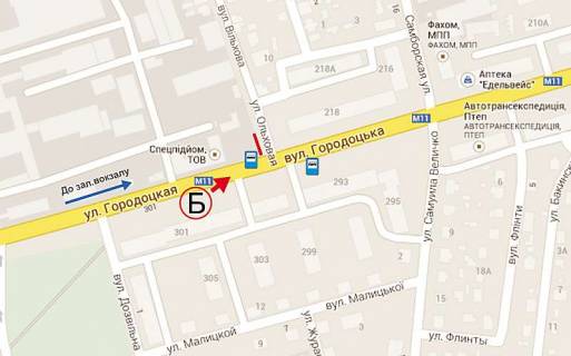 Billboard B in Lviv Gorodoc'ka, 222 (storona B) v centr scheme