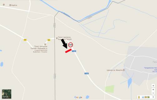 Billboard B in Grushiv, 6х3  Grusiv kordon (livoruc) viizd z kraini scheme