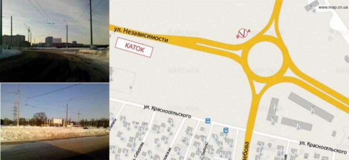 Billboard A in Chernihiv perehr st. Nezaleznosti ta st. Glibova-A scheme