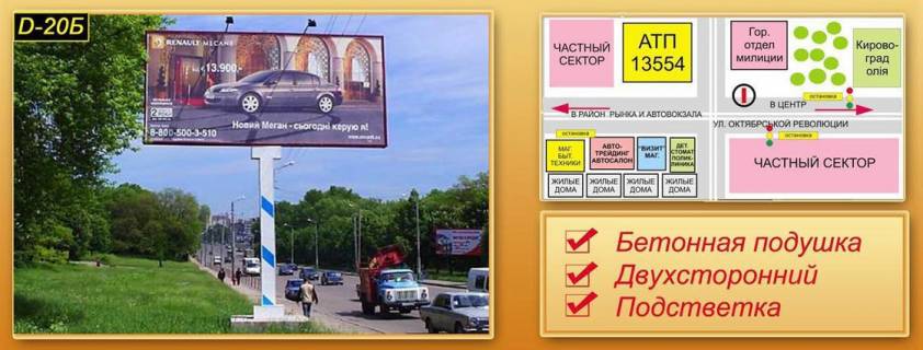 Billboard B in Kropyvnytskyi (Kirovograd) st. Vokzal'na 2 Photo 1
