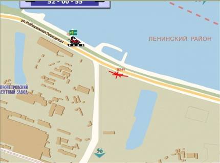 Billboard A in Dnipro (Dnipropetrovsk) Naberezna Zavods'ka, centr, poblizu avtomijka scheme