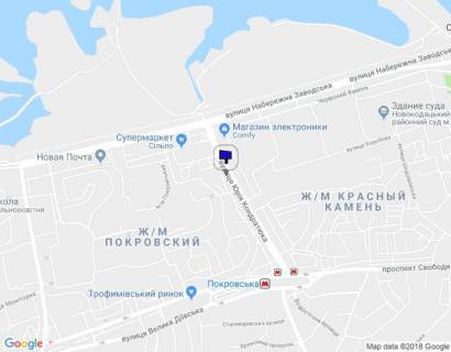 Billboard A in Dnipro (Dnipropetrovsk) st. Komunarivs'ka (Uria Kondratuka), 8 scheme