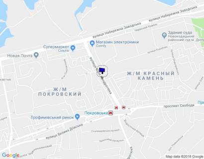 Billboard B in Dnipro (Dnipropetrovsk) st. Komunarivs'ka (Uria Kondratuka), 20 scheme