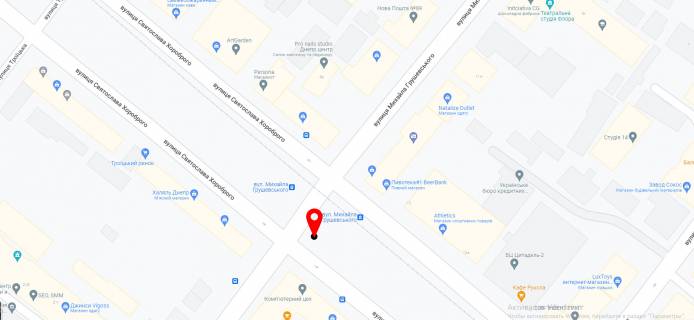 Billboard A in Dnipro (Dnipropetrovsk) st. Svatoslava Horobrogo, 12B scheme