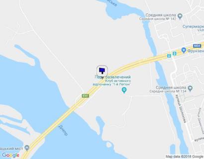 Billboard A in Dnipro (Dnipropetrovsk) Donec'ke Sose (v`izd na Kajdac'kij mist) scheme