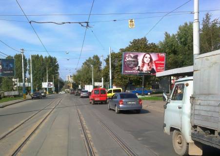 Billboard A in Lviv, 6x3  Mikolajcuka st., (AZS "ANP", TC "Kontinent", Salon krasi Art Hair Center, Kinceva zupinka tramvau), v napramku z mista Photo 1