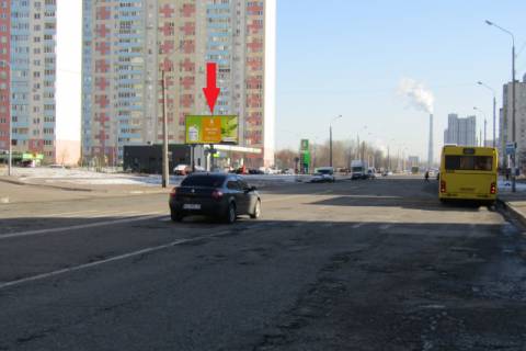 Billboard B in Kyiv, 6x3  Miloslavs'ka st., 2a, (TC "Kvadrat", Nova linia), v napramku st. Onore de Bal'zaka Photo 1