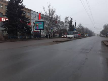 Backlight B in Zhytomyr, 3.14x2.3  Kiivs'ka st., 77a (market "VOPAK", souz-avtomotiv "Peugeot", Nova posta No7, KredoBank, AZS BRSM-Nafta), v napramku Kiivs'ke sose Photo 1