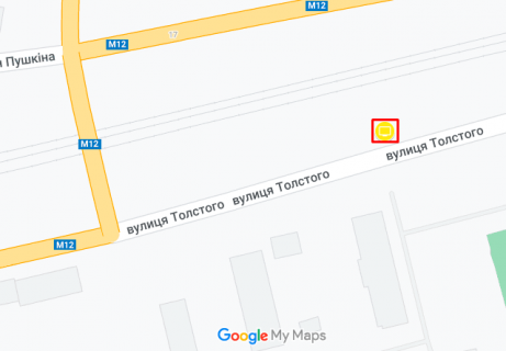 Billboard A in Khmelnitsky Svatoslava Horobrogo (vijs'kova castina) scheme