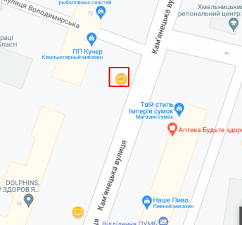 Citylight B in Khmelnitsky Kameneckaa,76 (mag."Syry") scheme