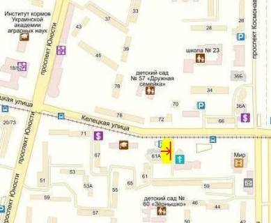 Billboard A in Vinnytsia st. Kelec'ka, 61 scheme