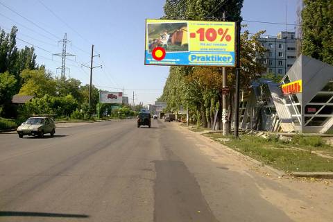 Billboard A in Mykolaiv Kosmonavtov, 98 - rynok Stroj- materialov G-obraznyj sit nad dorogoj., stA Photo 1