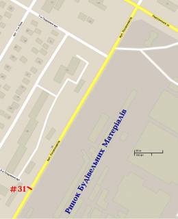 Billboard A in Mykolaiv Kosmonavtov, 98 - rynok Stroj- materialov G-obraznyj sit nad dorogoj., stA scheme