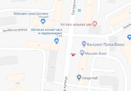 Citylight A in Odessa, 1.8x1.2  Segeds'ka st., No13 A scheme
