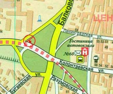 Billboard A in Odessa Grusevskogo Mih. vozle mosta (shema No1) A pravaa scheme