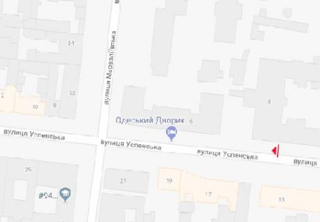 Citylight B in Odessa, 1.8x1.2  Uspens'ka st., 4 scheme