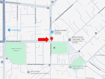 Video Billboard A in Odessa, 3x6  Степова вул. - Мельницька вул. - 617641 scheme