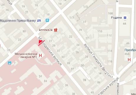 Prismatron, Prism A in Odessa, 3x6  M`asoidivs'ka st., 32 - B. Hmel'nic'kogo st. - 499074 scheme