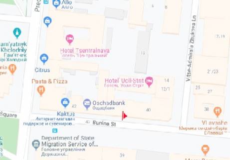 Citylight A in Odessa, 1.8x1.2  Bunina st., 40 scheme