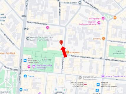 Citylight A in Odessa, 1.8x1.2  Гаванная вул. 6, від центру scheme