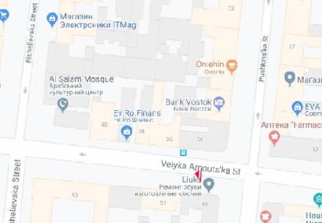 Citylight B in Odessa, 1.8x1.2  V. Arnauts'ka st., 49 - Puskins'ka st. V scheme