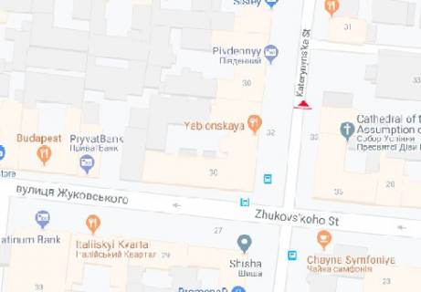 Citylight B in Odessa, 1.8x1.2  Katerinins'ka st., 33 B scheme