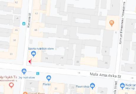 Citylight B in Odessa, 1.8x1.2  M. Arnauts'ka st., 41 - Kanatna st. V scheme