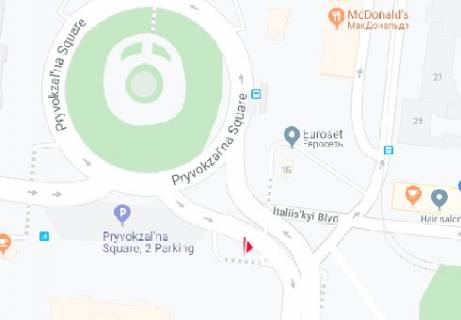 Citylight A in Odessa, 1.8x1.2  Seredn'ofontans'ka st. - Privokzal'na pl. scheme