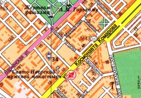 Billboard B in Odessa, 3x6  Комарова Комарова вул., 7 scheme