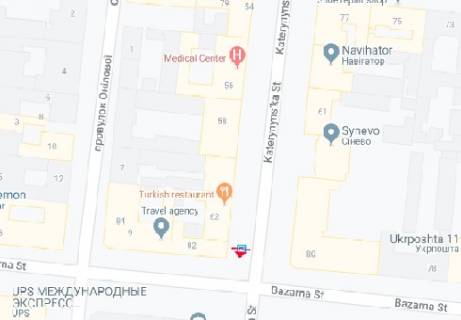 Citylight B in Odessa, 1.8x1.2  Katerinins'ka st., 60 scheme