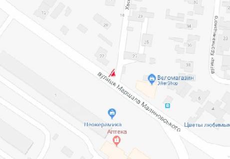 Billboard A in Odessa, 3x6  Малиновського вул. - Хвойний пров., 22 scheme