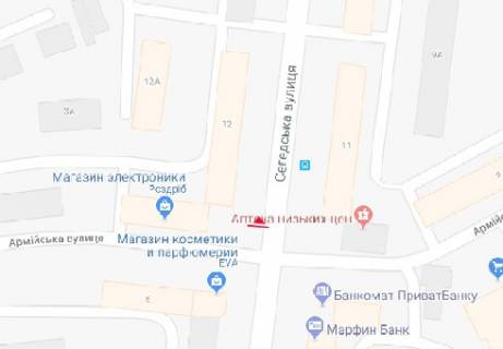 Citylight A in Odessa, 1.8x1.2  Segeds'ka st., No12 A scheme