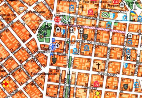 Citylight A in Odessa, 1.8x1.2  Preobrazens'ka st., 40 scheme