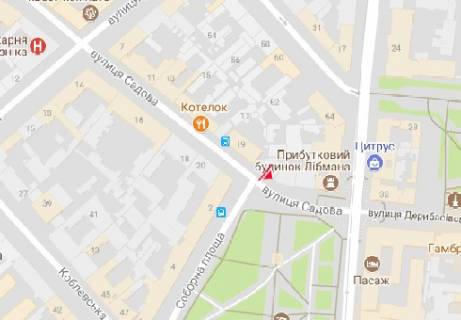 Citylight A in Odessa, 1.8x1.2  Sadova st., 21 A scheme