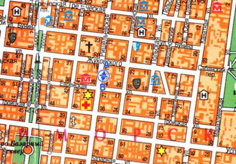 Citylight B in Odessa, 1.8x1.2  Risel'evs'ka st., 21 B scheme