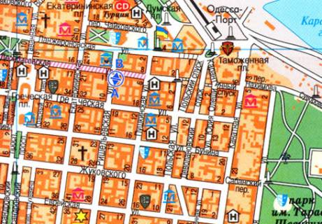 Citylight B in Odessa, 1.8x1.2  Risel'evs'ka st., 5 B scheme