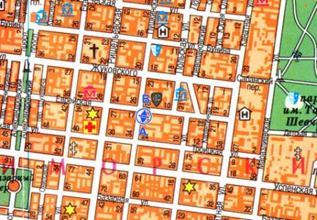 Citylight B in Odessa, 1.8x1.2  Puskins'ka st., - Evrejs'ka st. V scheme