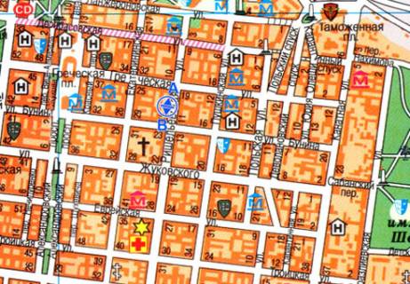 Citylight A in Odessa, 1.8x1.2  Risel'evs'ka st., 12 A, zupinka scheme