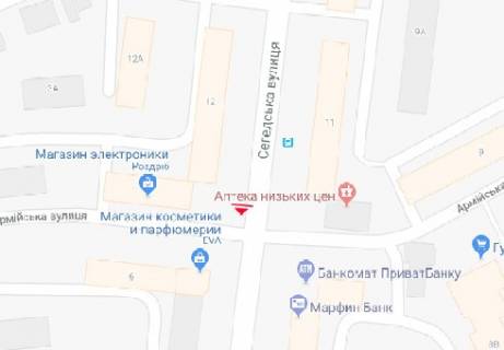 Citylight B in Odessa, 1.8x1.2  Segeds'ka st., No12 V scheme