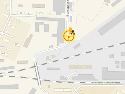 Billboard A in Odessa Balkovskaa st. No211-b A scheme