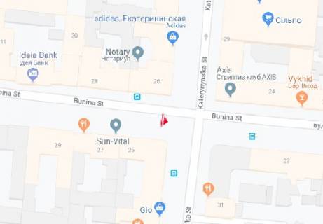 Citylight B in Odessa, 1.8x1.2  Bunina st., 25 B scheme