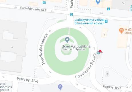 Citylight B in Odessa, 1.8x1.2  Privokzal'na pl., alea1 V scheme