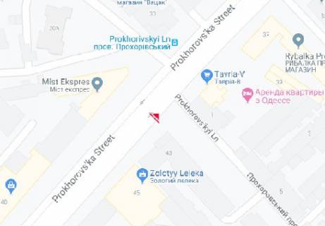Billboard B in Odessa, 3x6  Прохоровська вул., 43 scheme