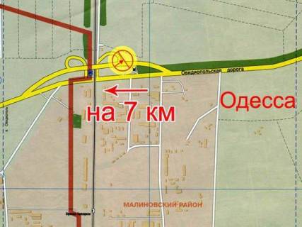 Billboard B in Odessa, 3x6  Овідіопольська дорога, 6 км, біля "METRO", в центр scheme