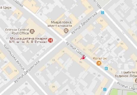 Citylight B in Odessa, 1.8x1.2  Sadova st., 14 B scheme