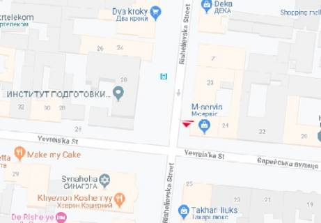 Citylight B in Odessa, 1.8x1.2  Risel'evs'ka st., 23 scheme