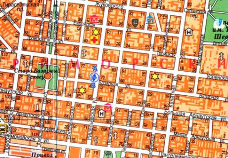 Citylight B in Odessa, 1.8x1.2  Risel'evs'ka st., 50 B scheme